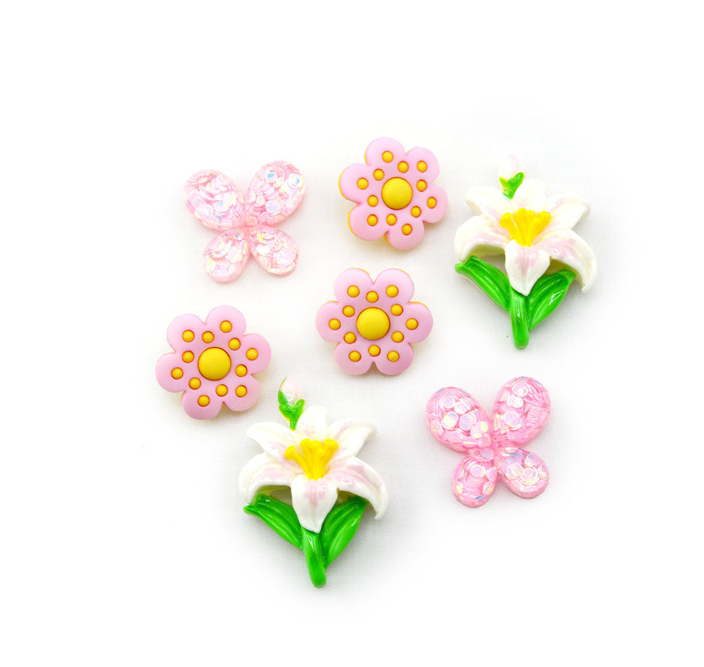 Blushing Lily Garden Craft Embellishment Pack