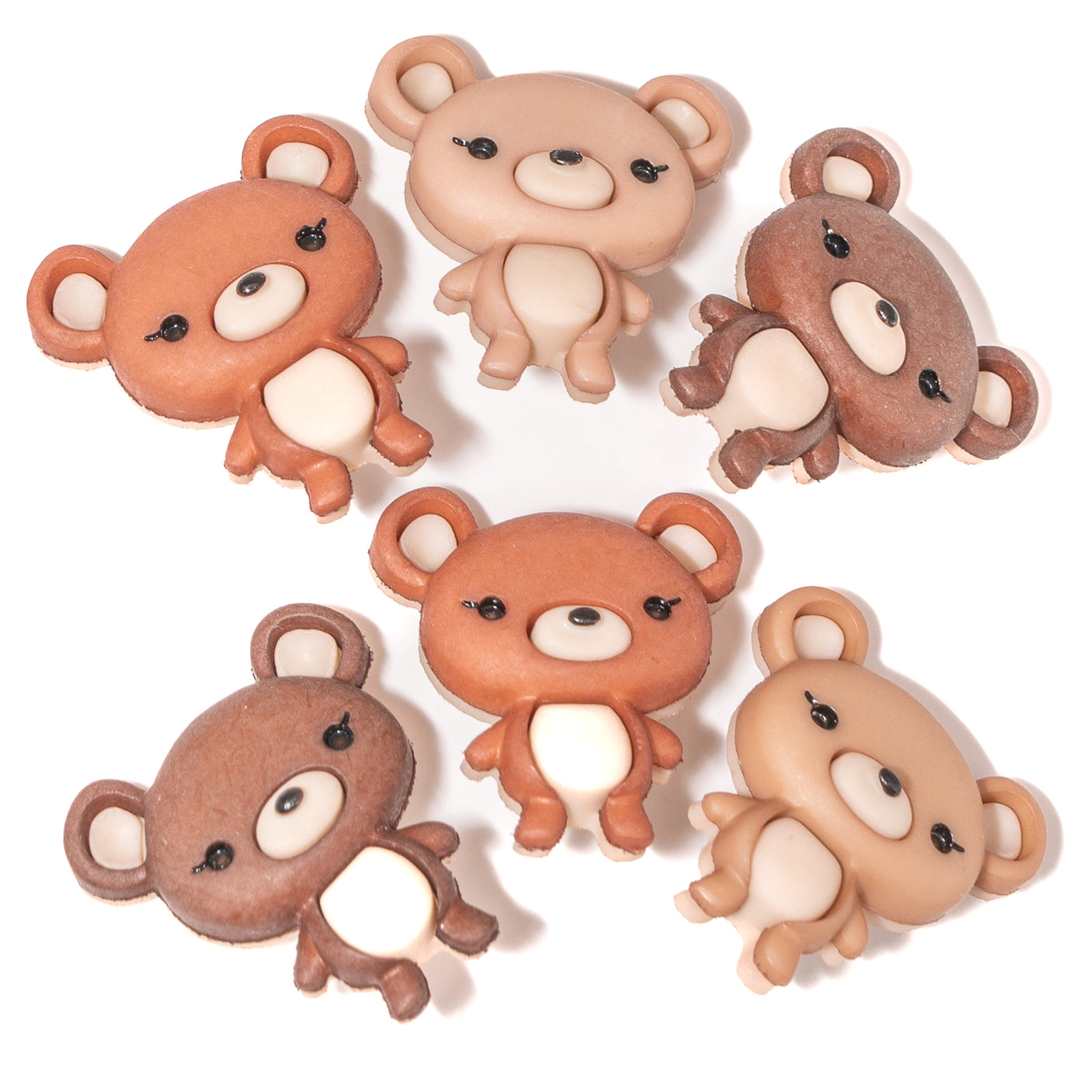 Bear Hugs Multi Color Bear Animal Buttons