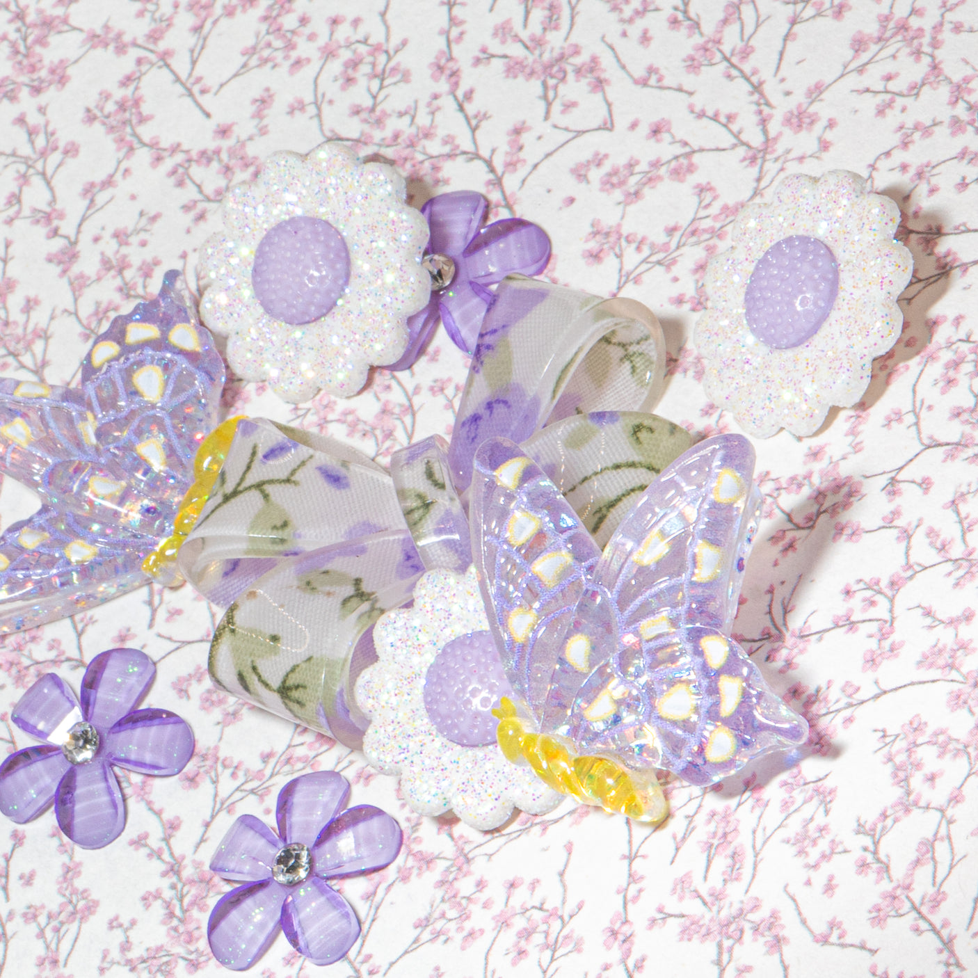 Lavender Lady Floral Craft Embellishments