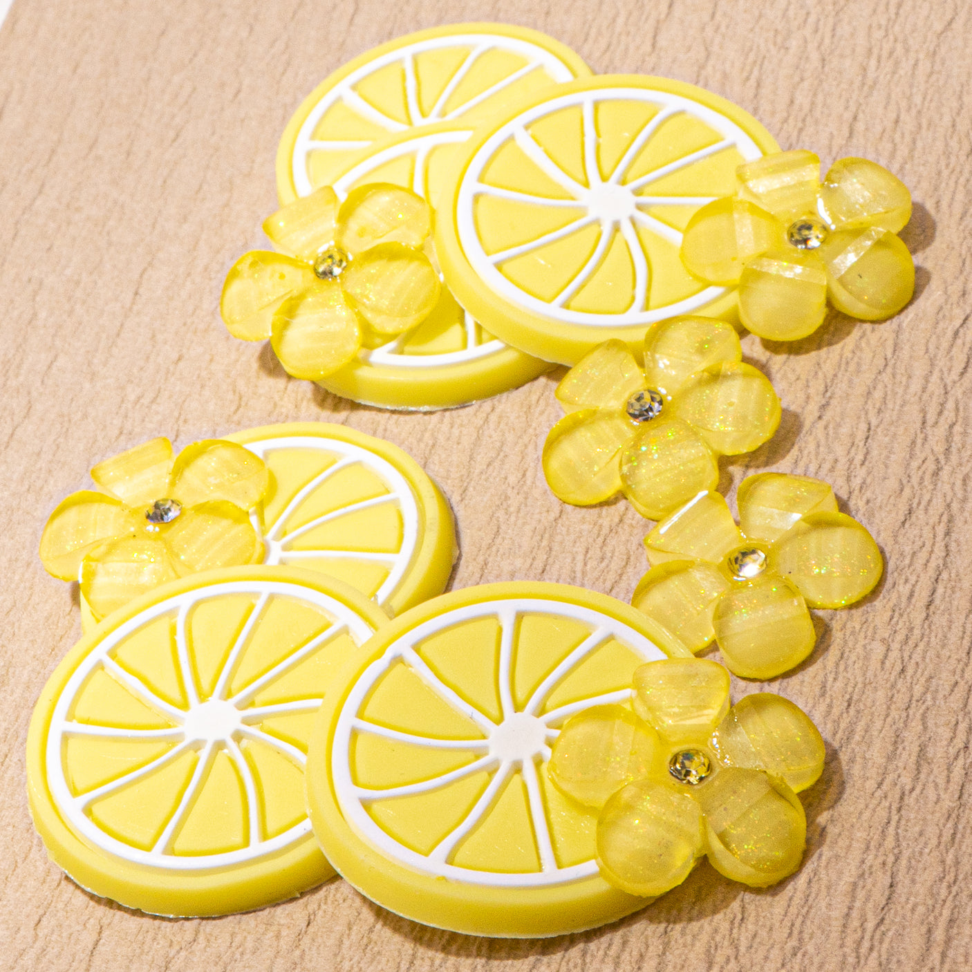 Shining Citrus Summer Themed Orange Fruit Embellishments