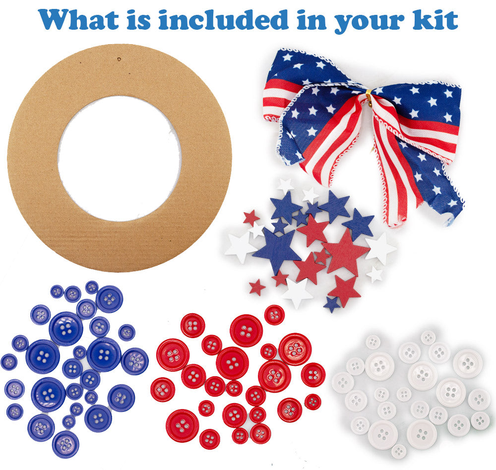 America 250 Patriotic Round Wreath Craft Kit
