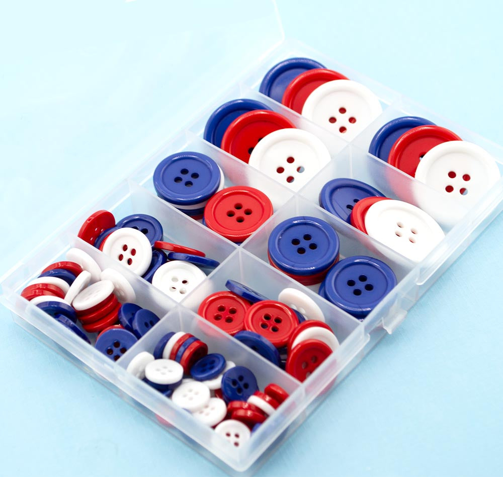 Patriotic Button Frame DIY Assortment