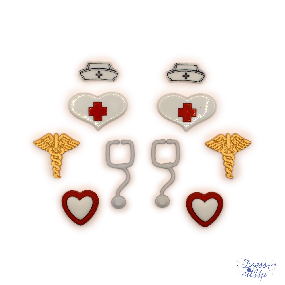Feature an assortment of nurse inspired embellishments