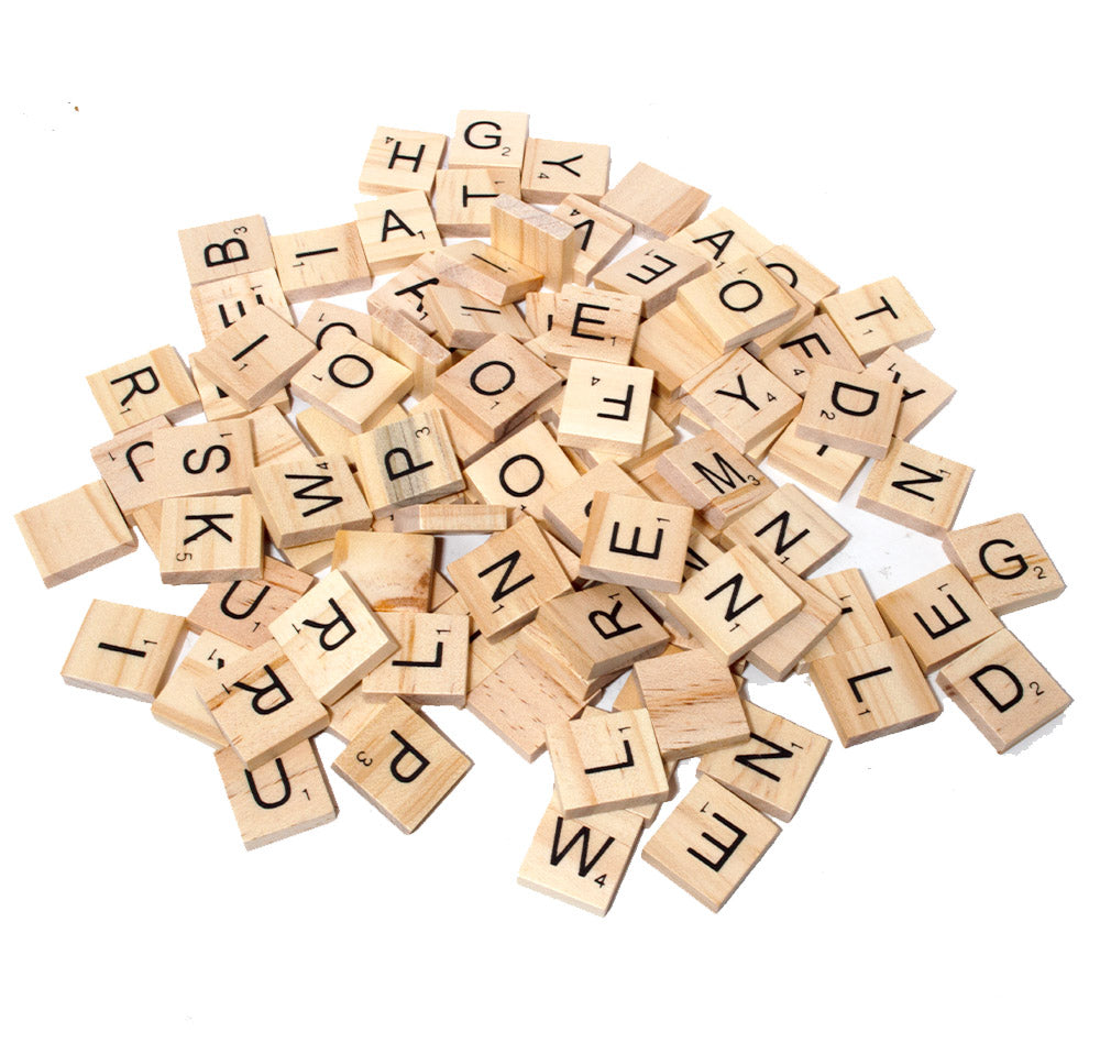Classic Charm Wood Alphabet Tile Set 100pcs