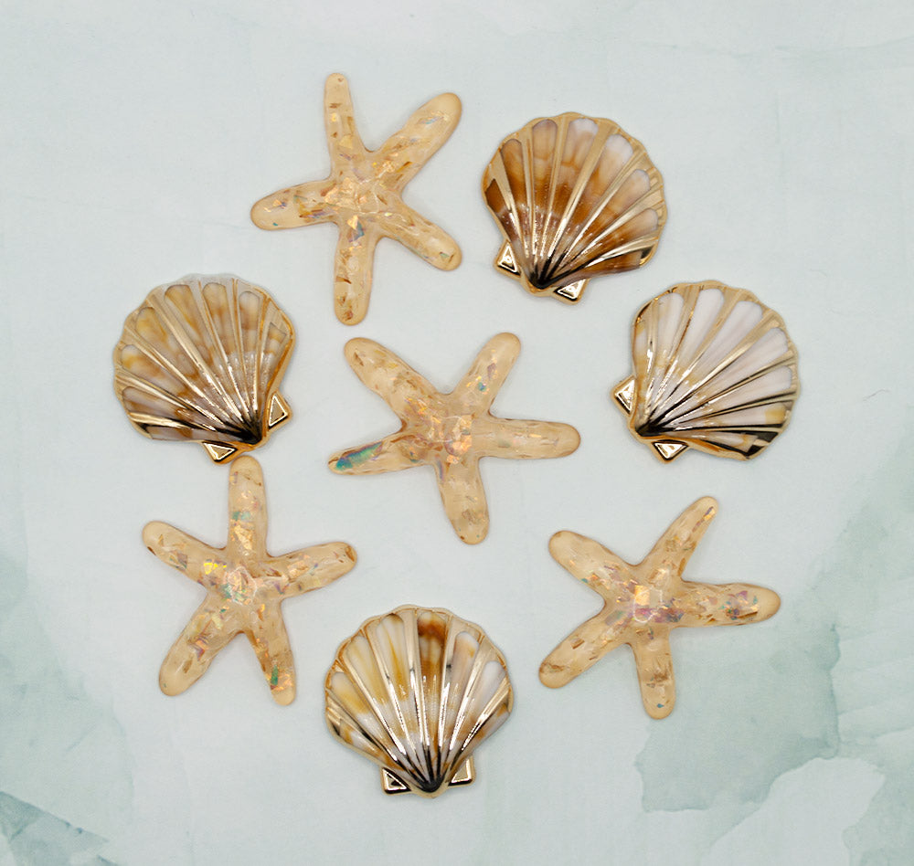 Golden Coast Seashell Embellishment Pack