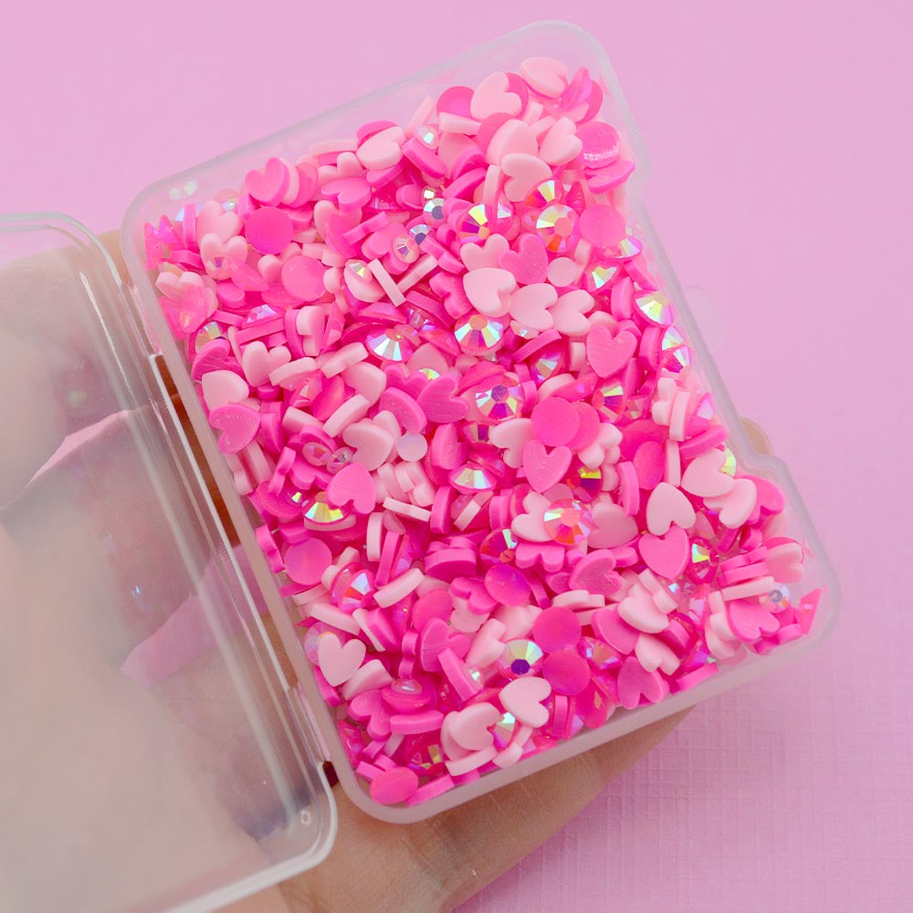 Sequin Shaker Rosy Heart Sparkle Embellishment Mix