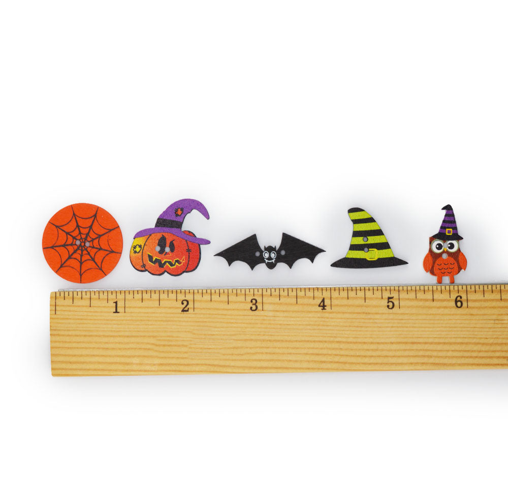 Halloween Character Wood Buttons