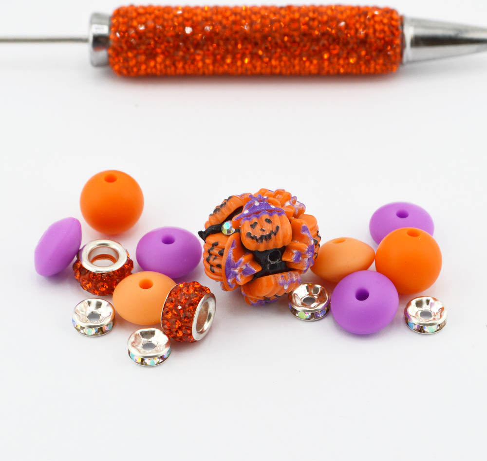 Witchy Jack-O’-Lantern Bead Mix For Beadable Pens
