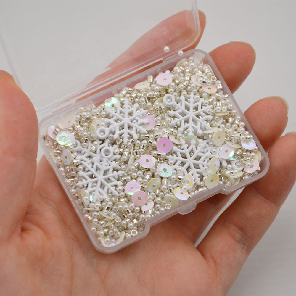 Silver Snowfall Sequin Shaker Mix