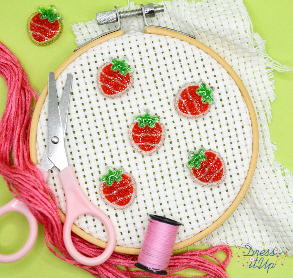 Sparkle Berries Glitter Fruit Embellishments