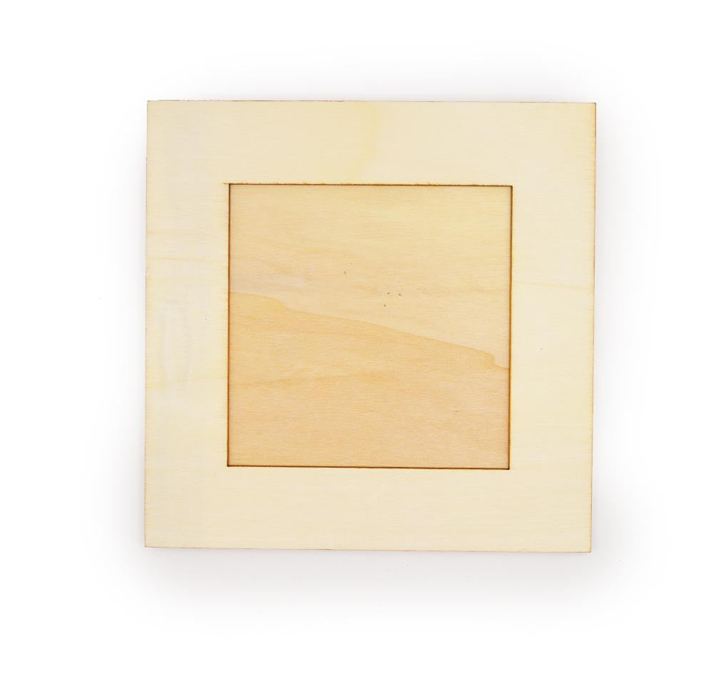 square wood frame for painting and crafting