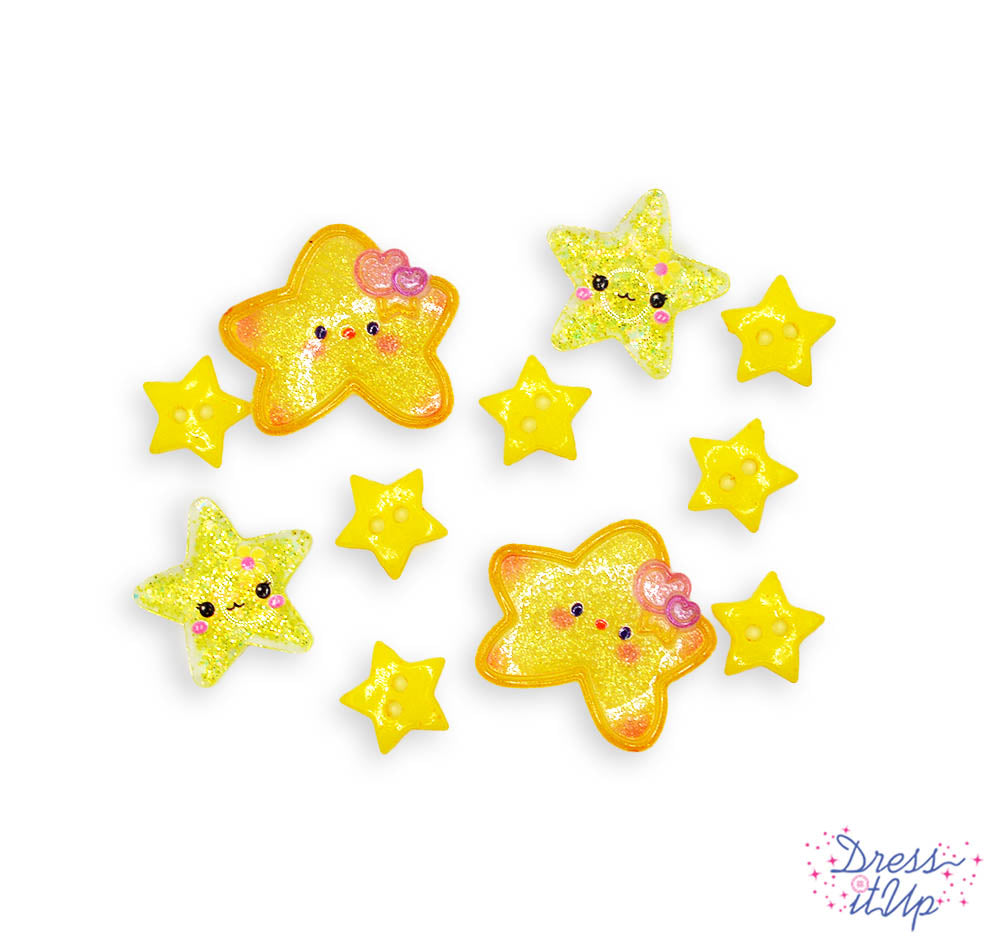 Shooting Star Yellow Sky Themed Embellishments
