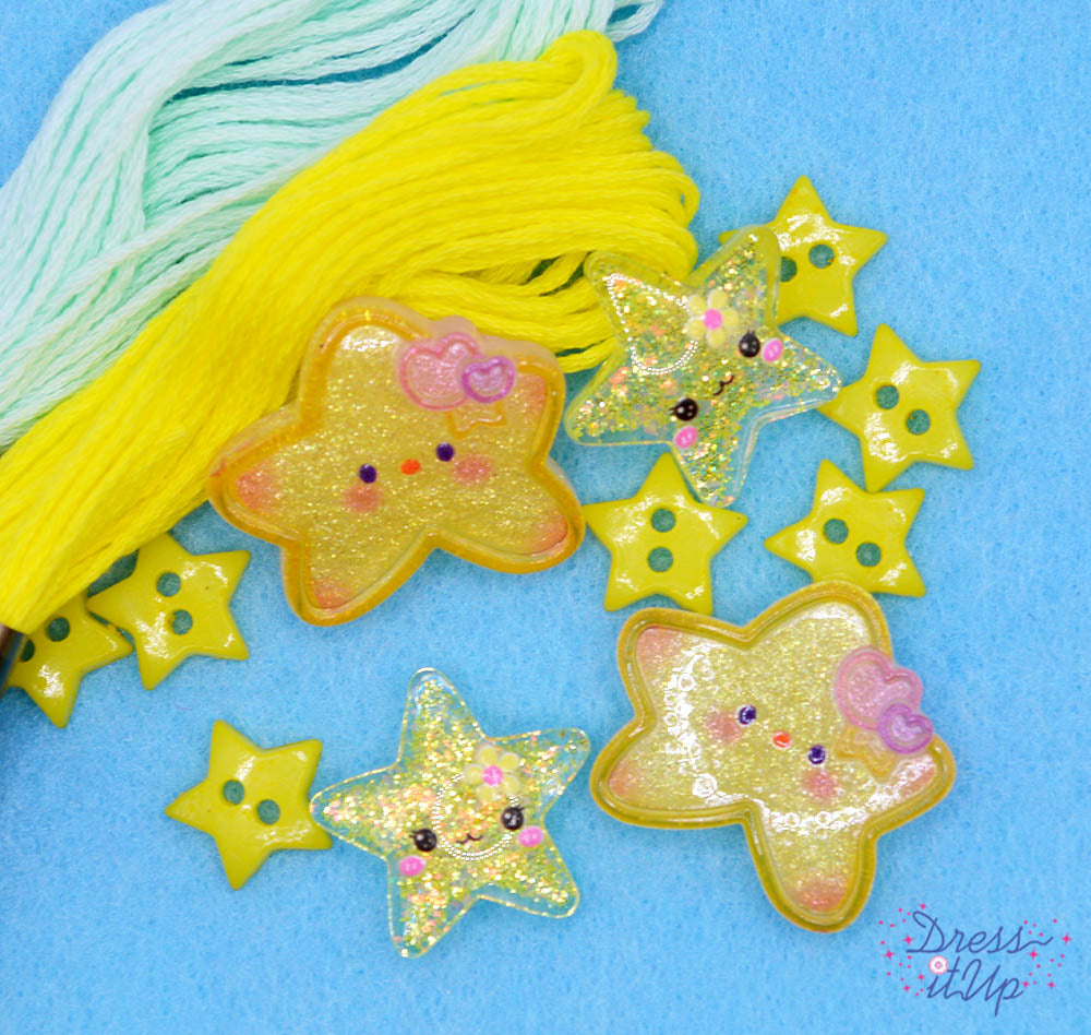 Shooting Star Yellow Sky Themed Embellishments
