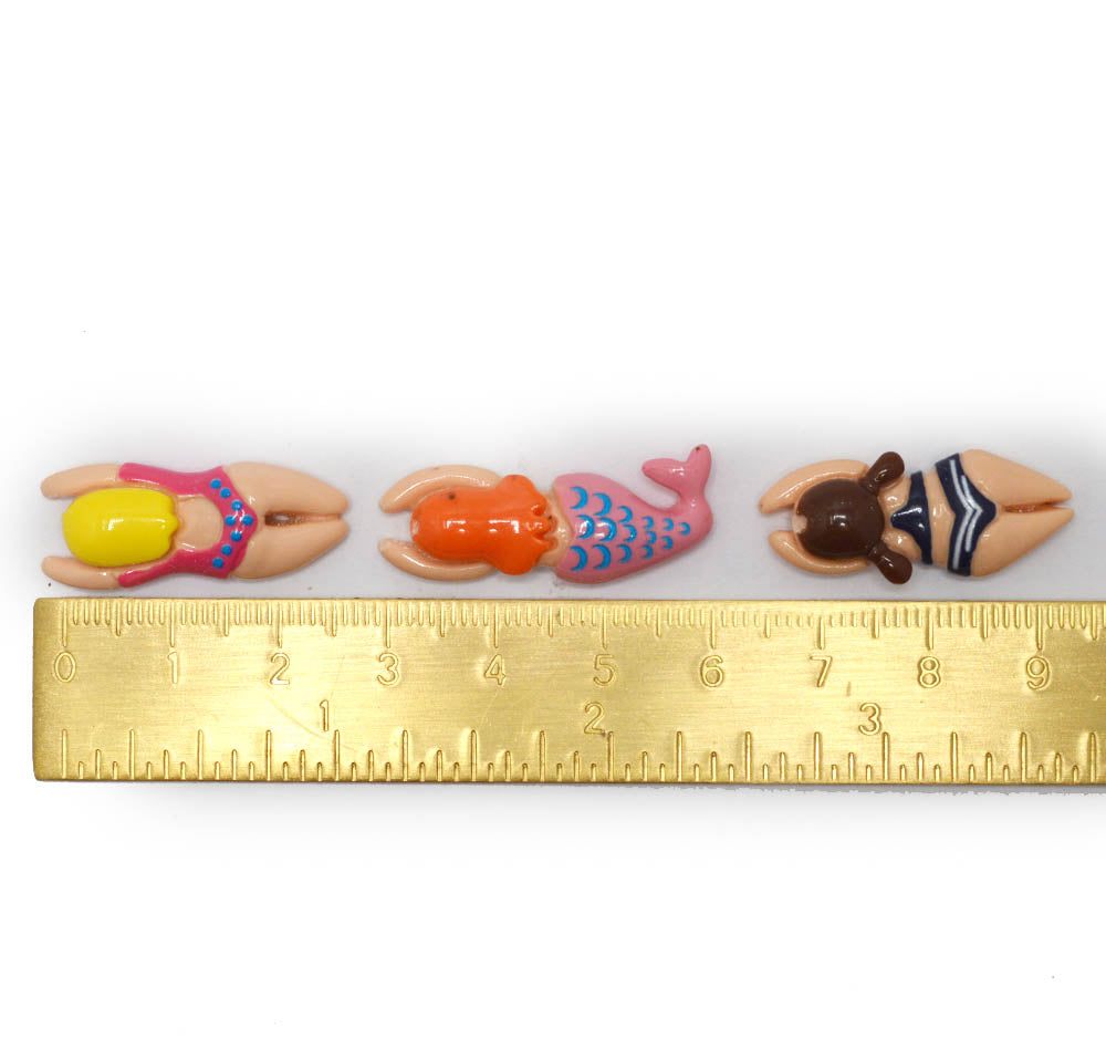 Sunbathing Beauties Resin Craft Embellishment Pack