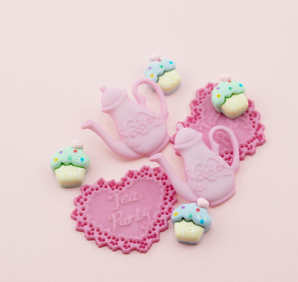 Tea for Two Royal Charm Craft Embellishment Pack