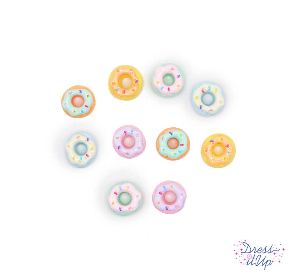 assortment of pastel flatback craft resin buttons for birthday and girl crafting