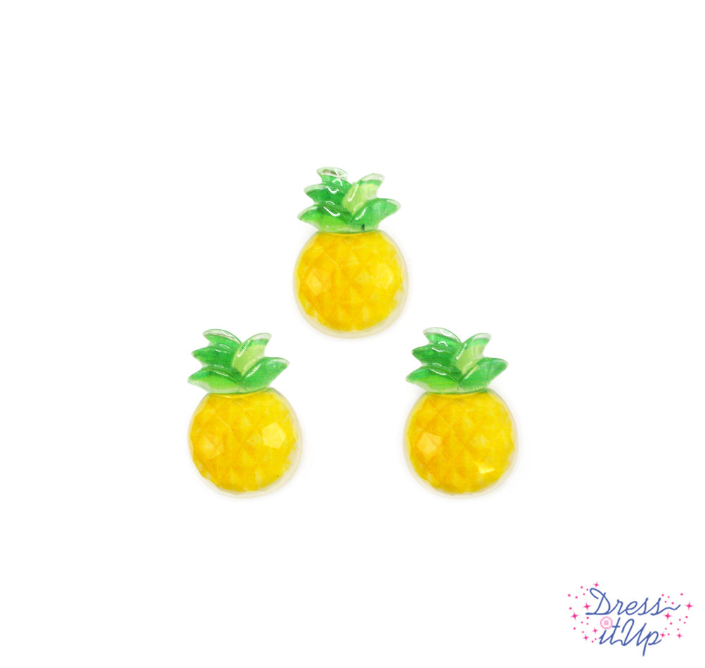 Add a tropical touch to crafts with flat-back pineapples