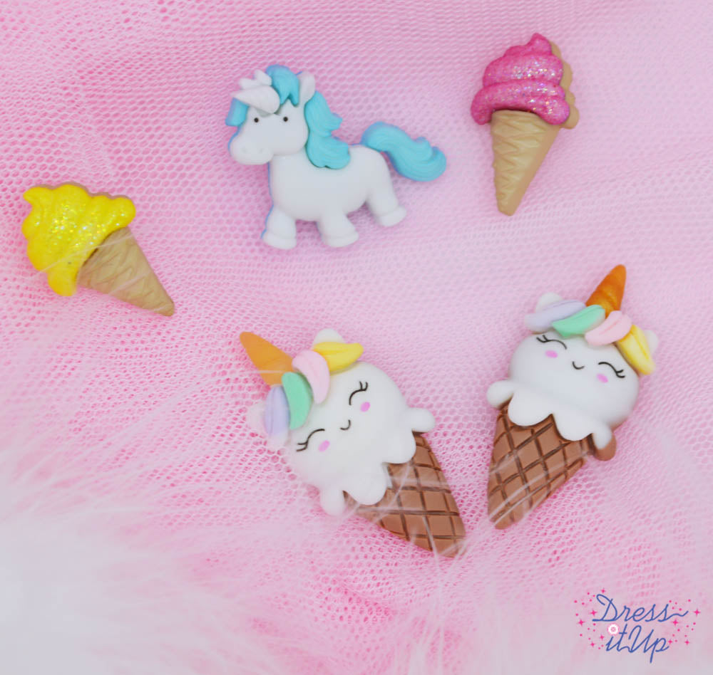 Unicones Whimsical Fantasy Unicorn Treat Themed Embellishments