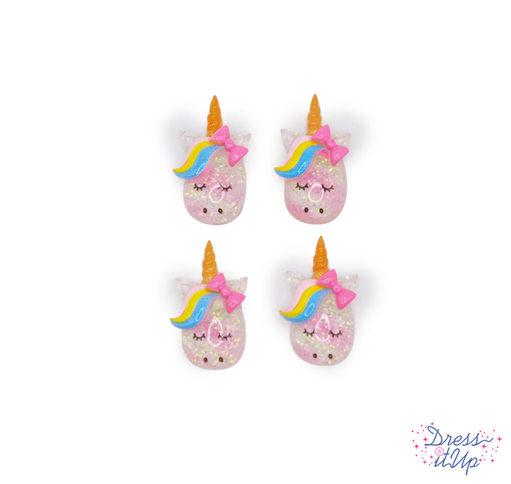Glittery resin unicorns for princess and fantasy themed crafts