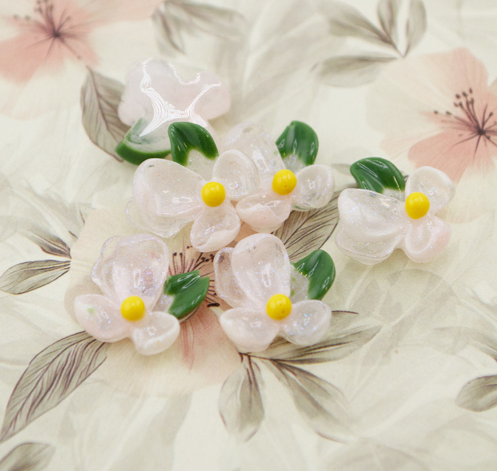 Ivory Blossom Resin Flowers