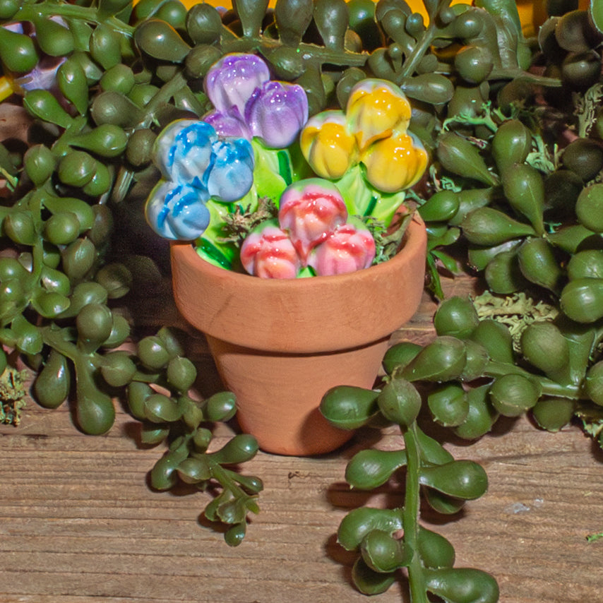 Resin Tulips Flat Back Craft Embellishments