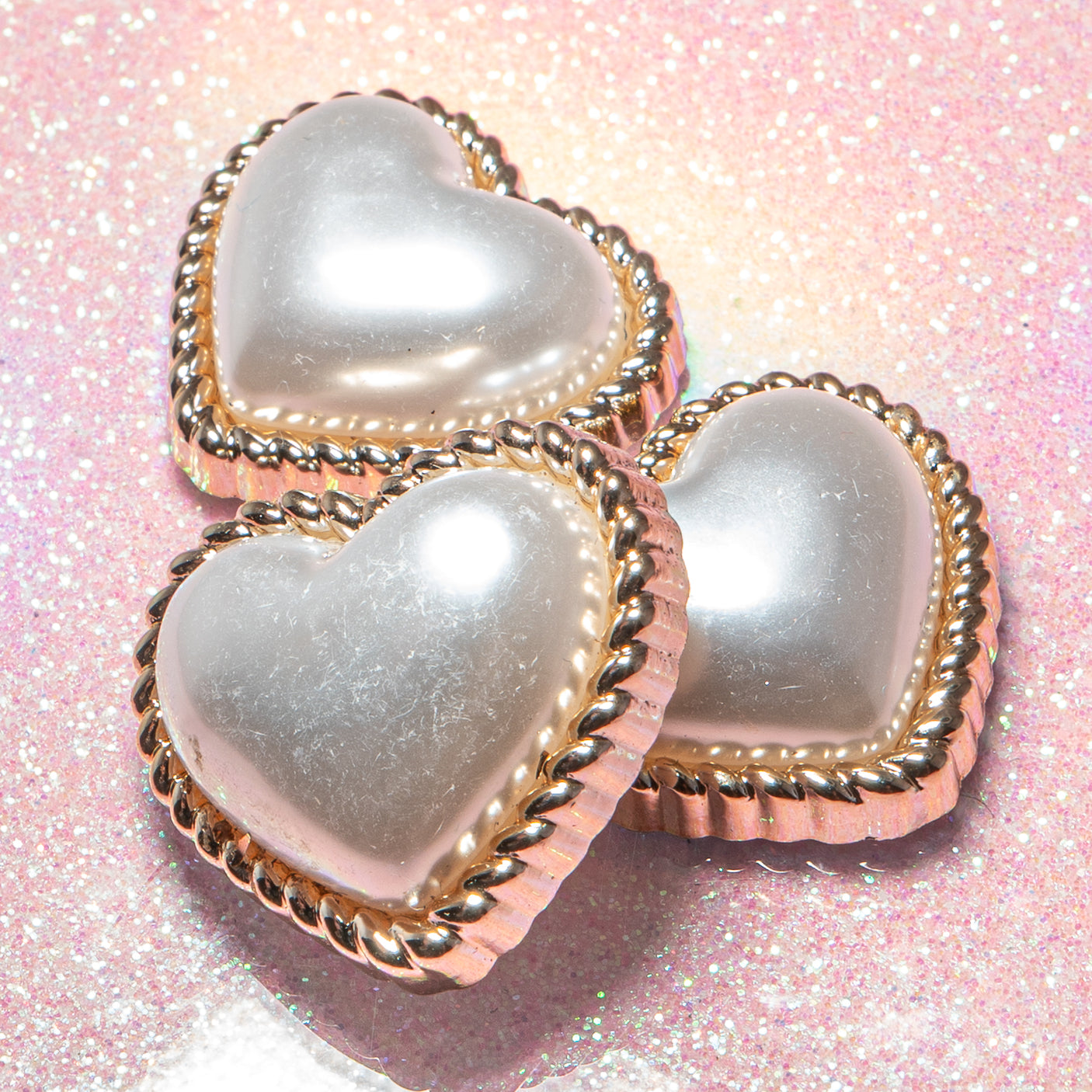 Golden Heart Trio Embellishments
