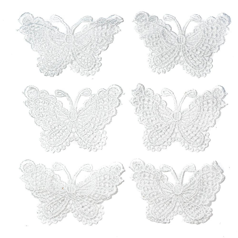 Delicate Butterfly Lace Appliqués