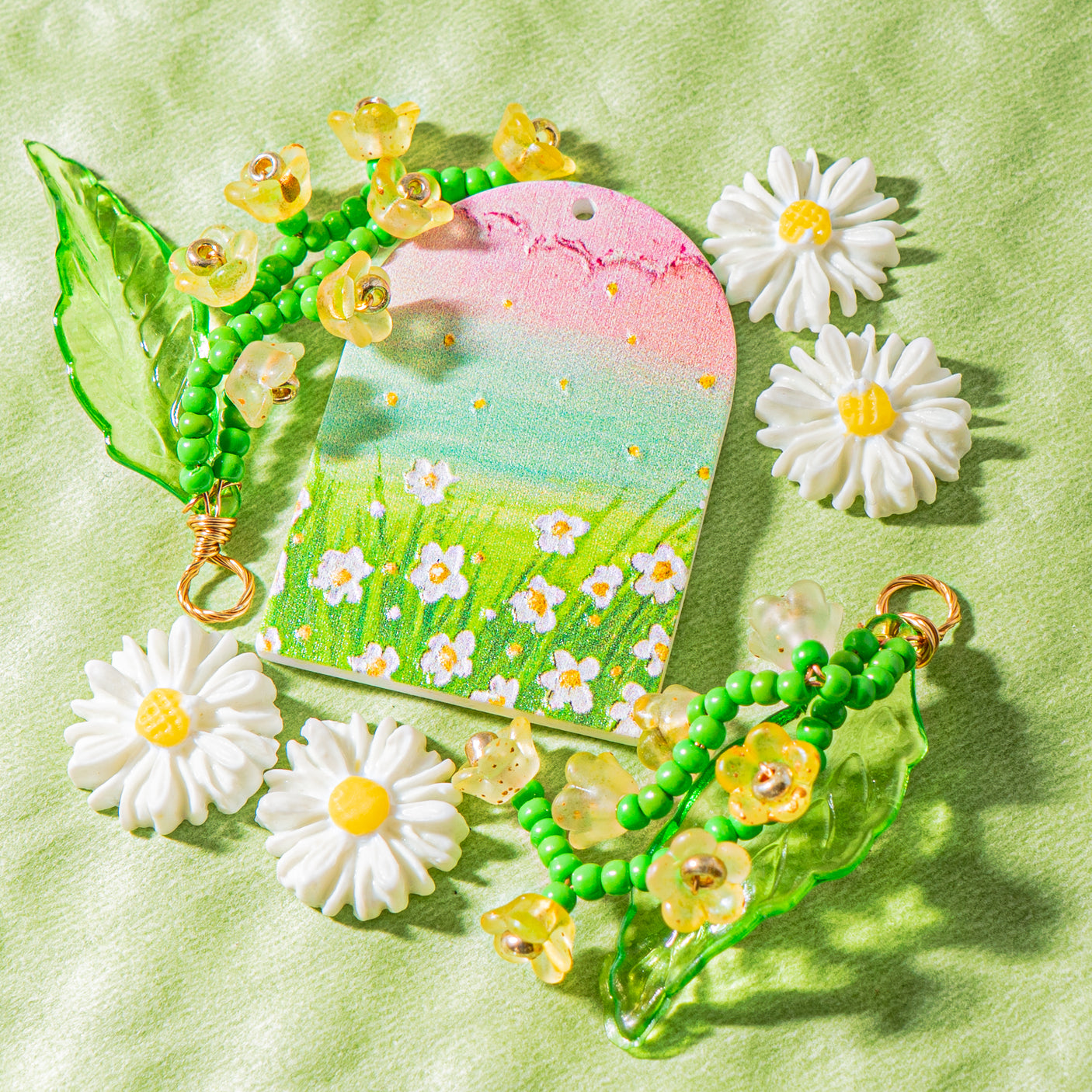 Daisy Meadow Charm Embellishment Set