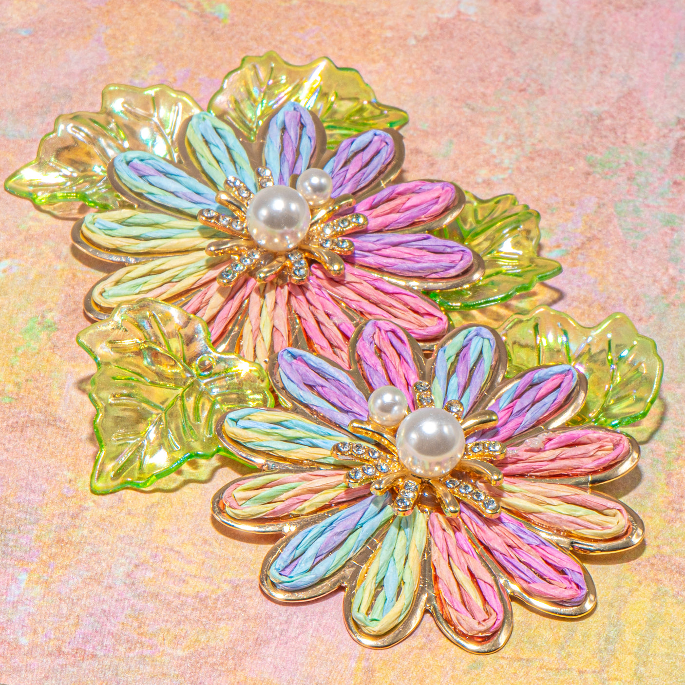 Rainbow Bloom Flat Back Embellishments