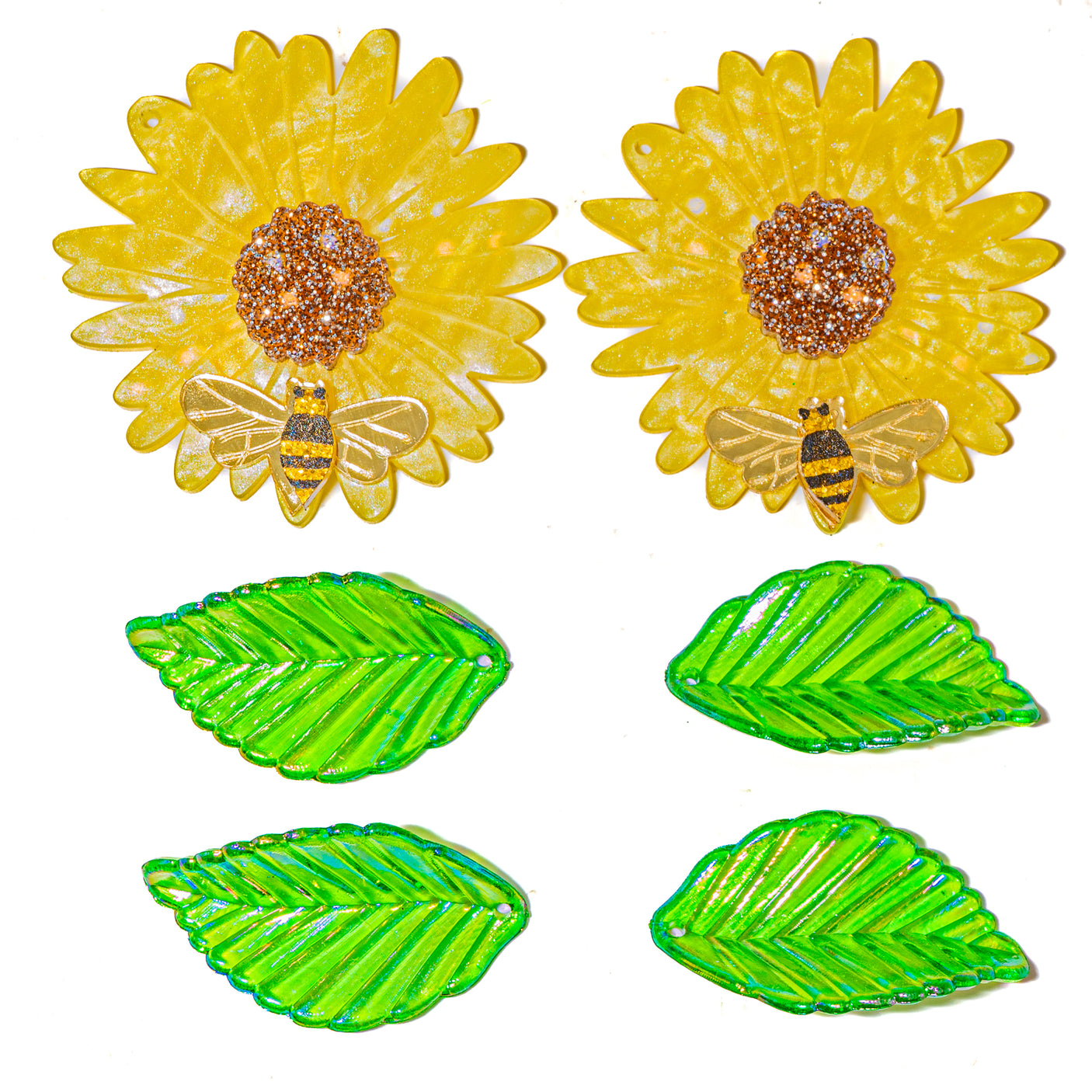 Sunny Bee Sunflower 3D Embellishments