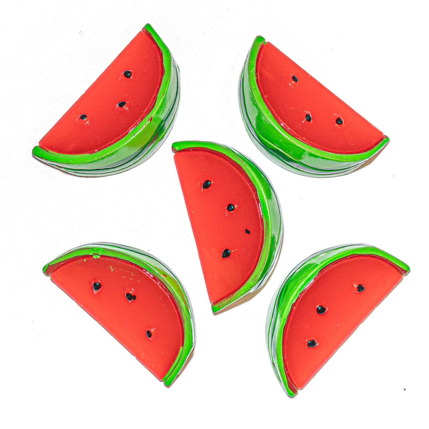 3D Resin Watermelon Slices Craft Button