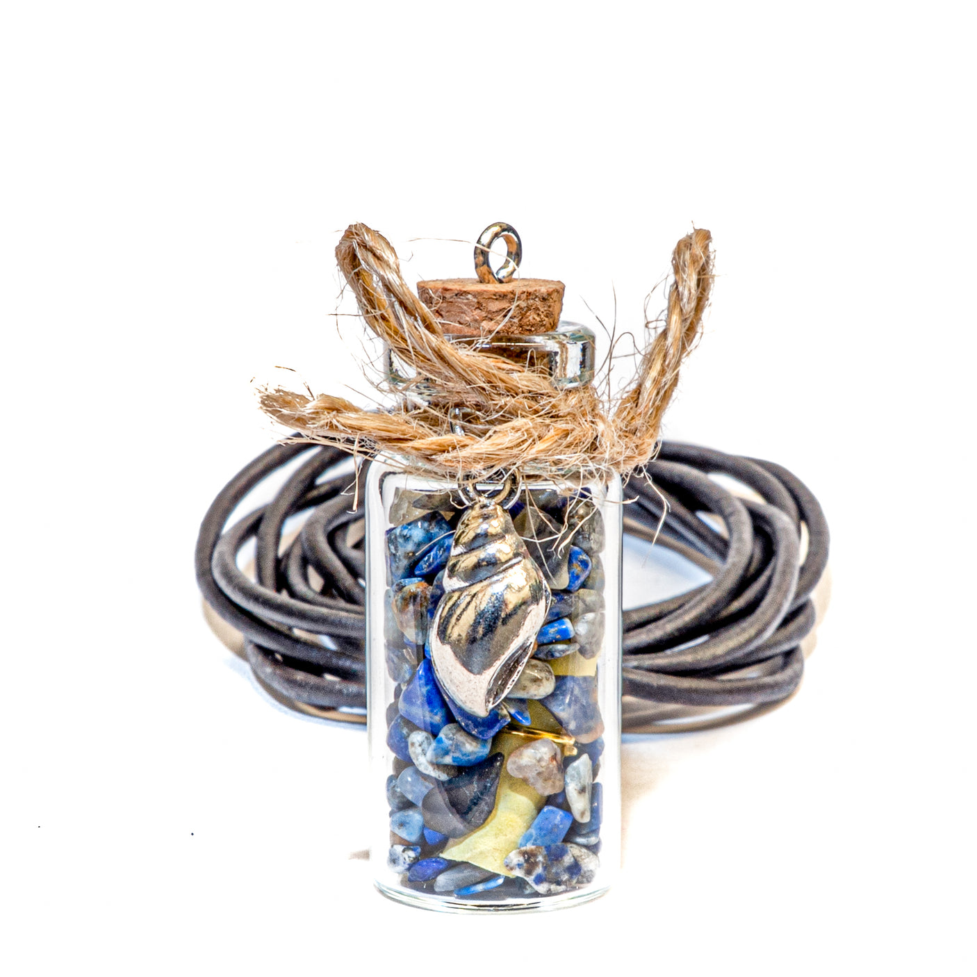 Mermaid Tide Glass Bottle Necklace