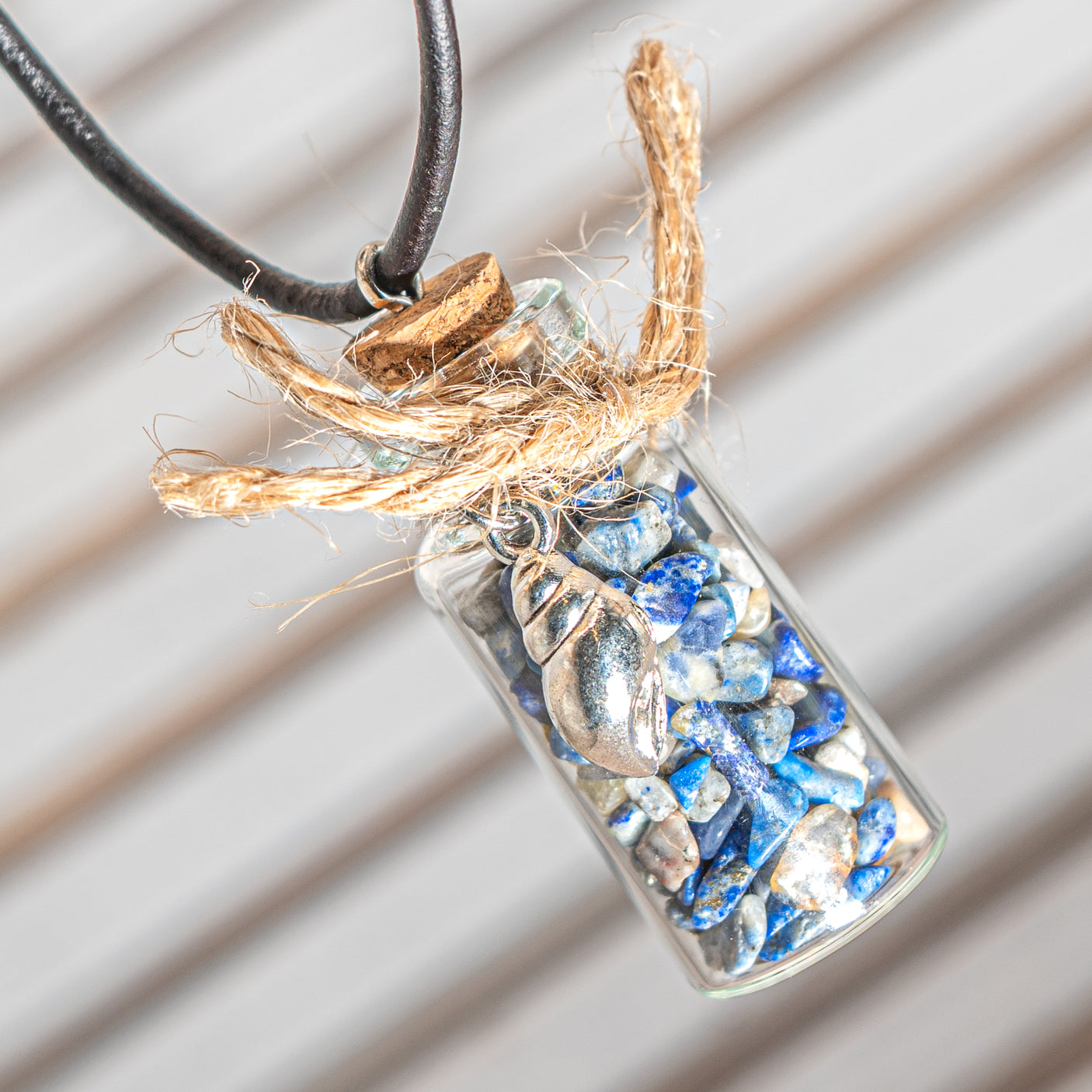 Mermaid Tide Glass Bottle Necklace