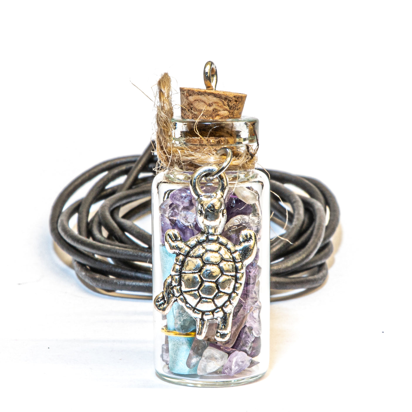 Mermaid Tide Glass Bottle Necklace