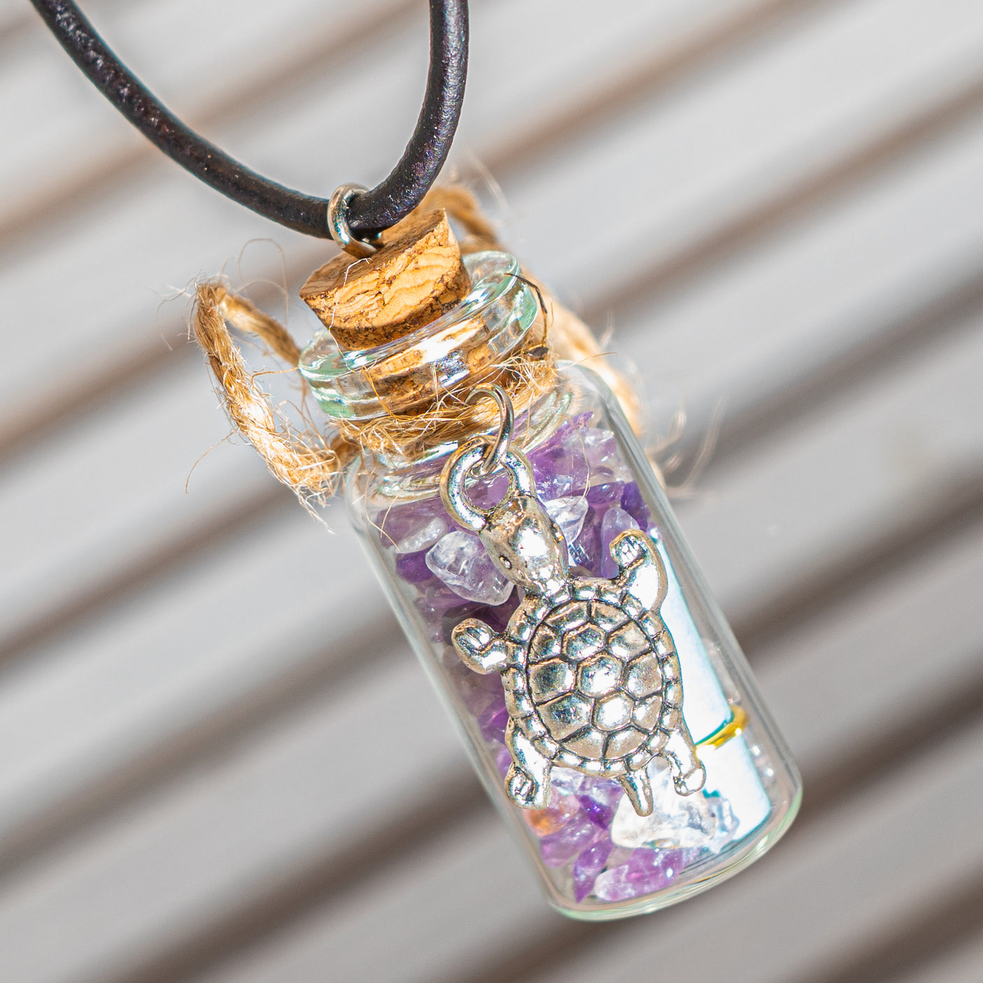 Mermaid Tide Glass Bottle Necklace