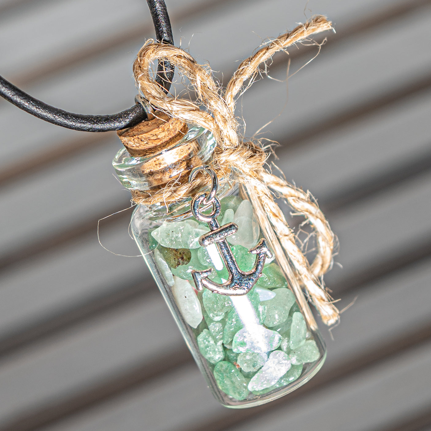 Mermaid Tide Glass Bottle Necklace