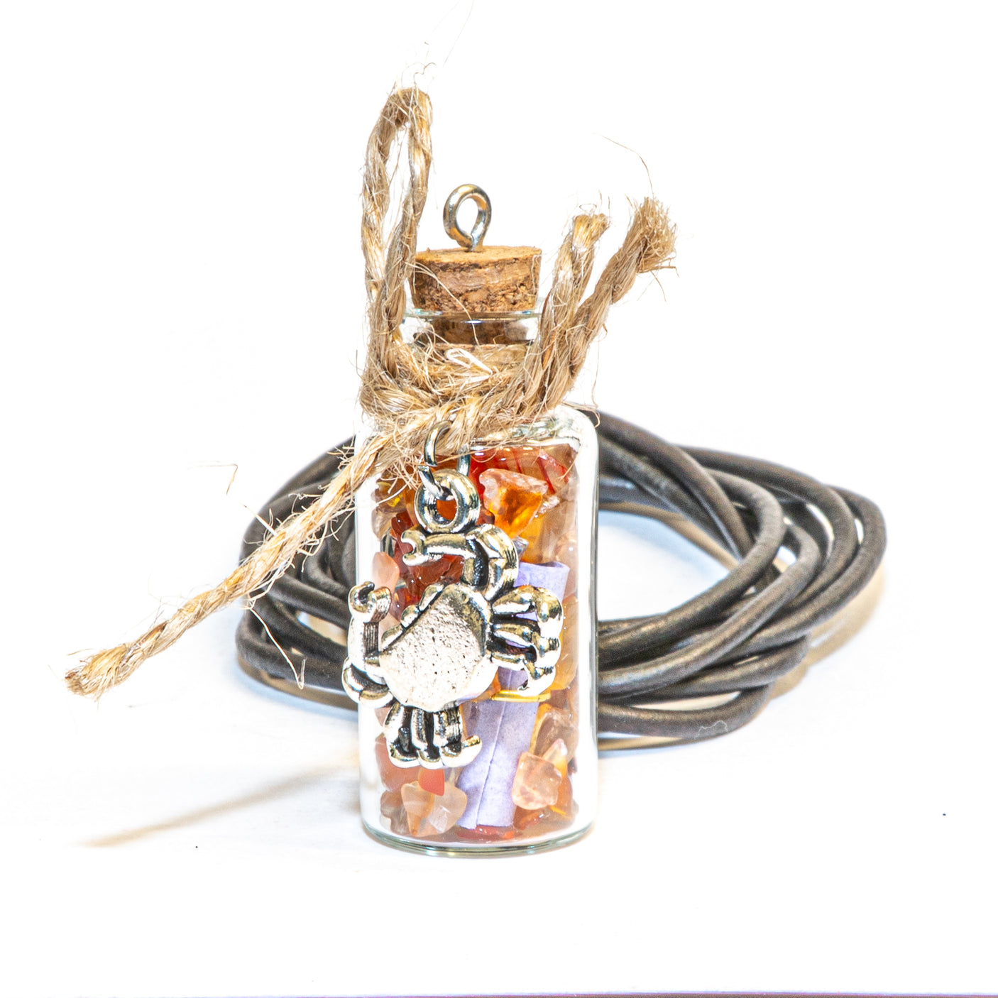 Mermaid Tide Glass Bottle Necklace
