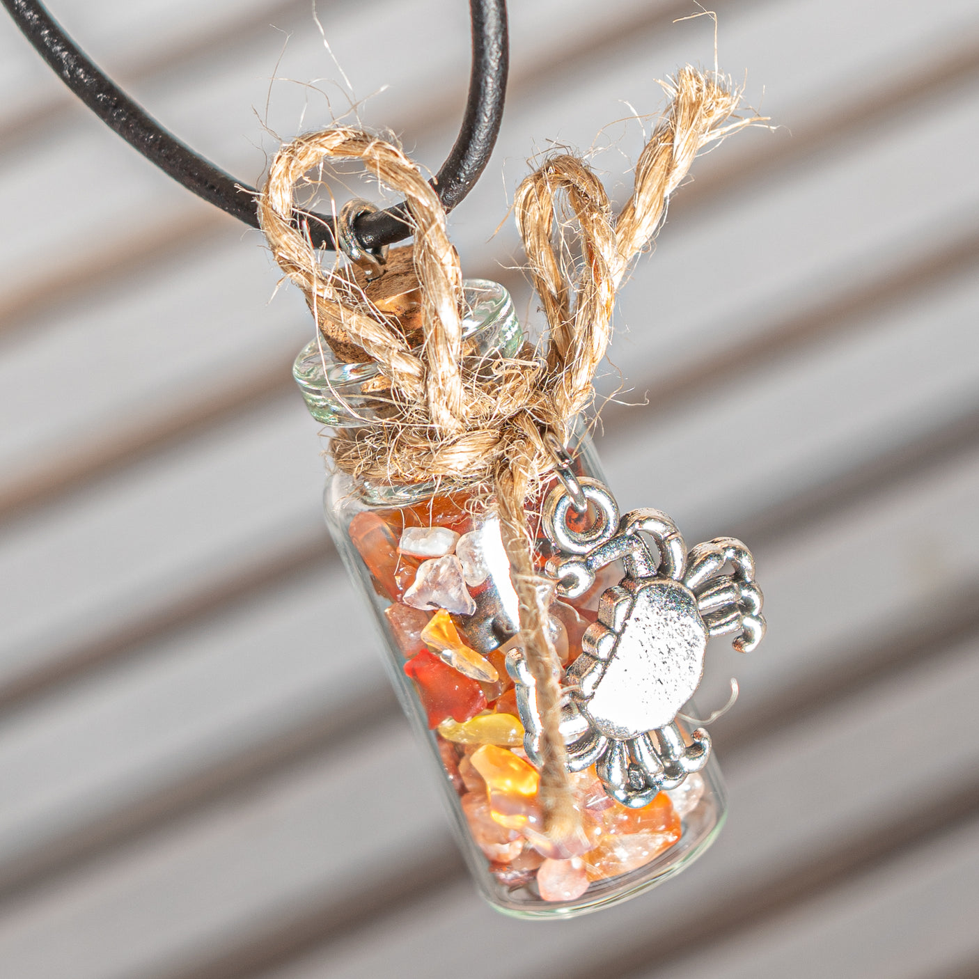 Mermaid Tide Glass Bottle Necklace