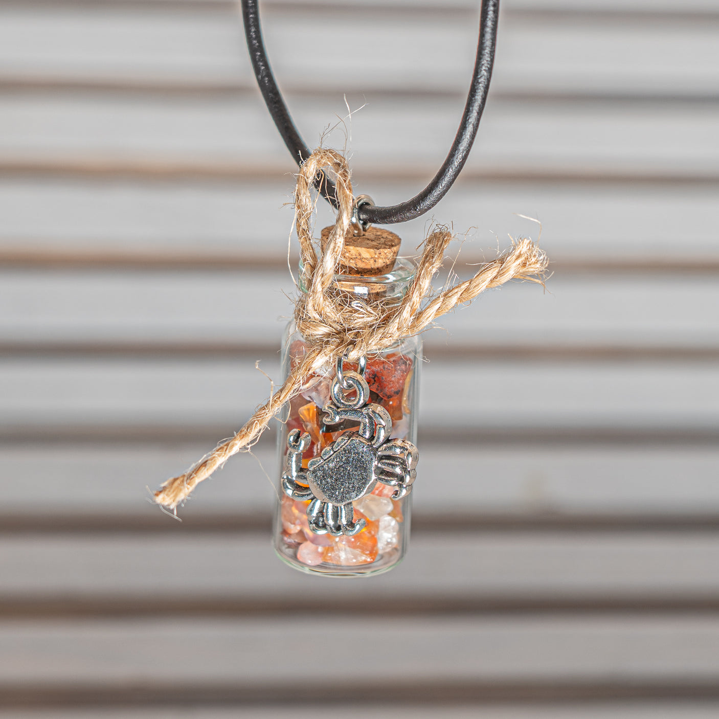 Mermaid Tide Glass Bottle Necklace