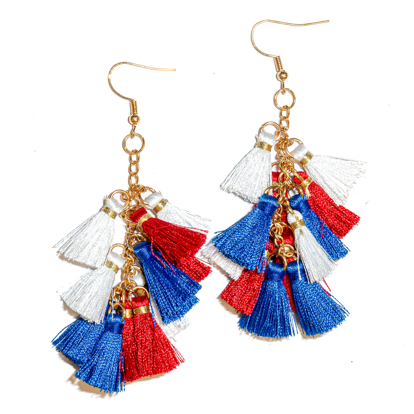 4th Of July Tassel Earrings