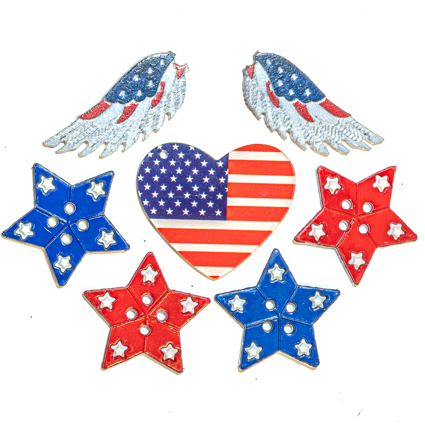 Liberty Stars & Angel Wings Embellishment Pack