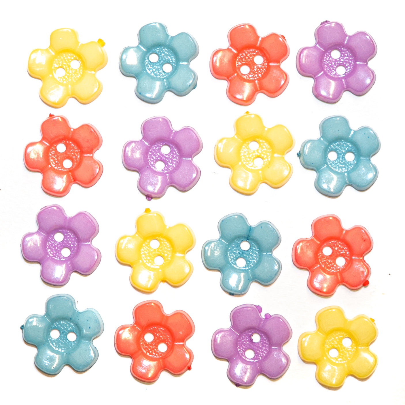 Summer Sunset Florals 2 Hole Flower Sewing Buttons