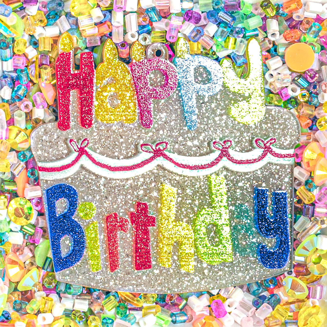 Birthday Surprise Party Themed Craft Buttons