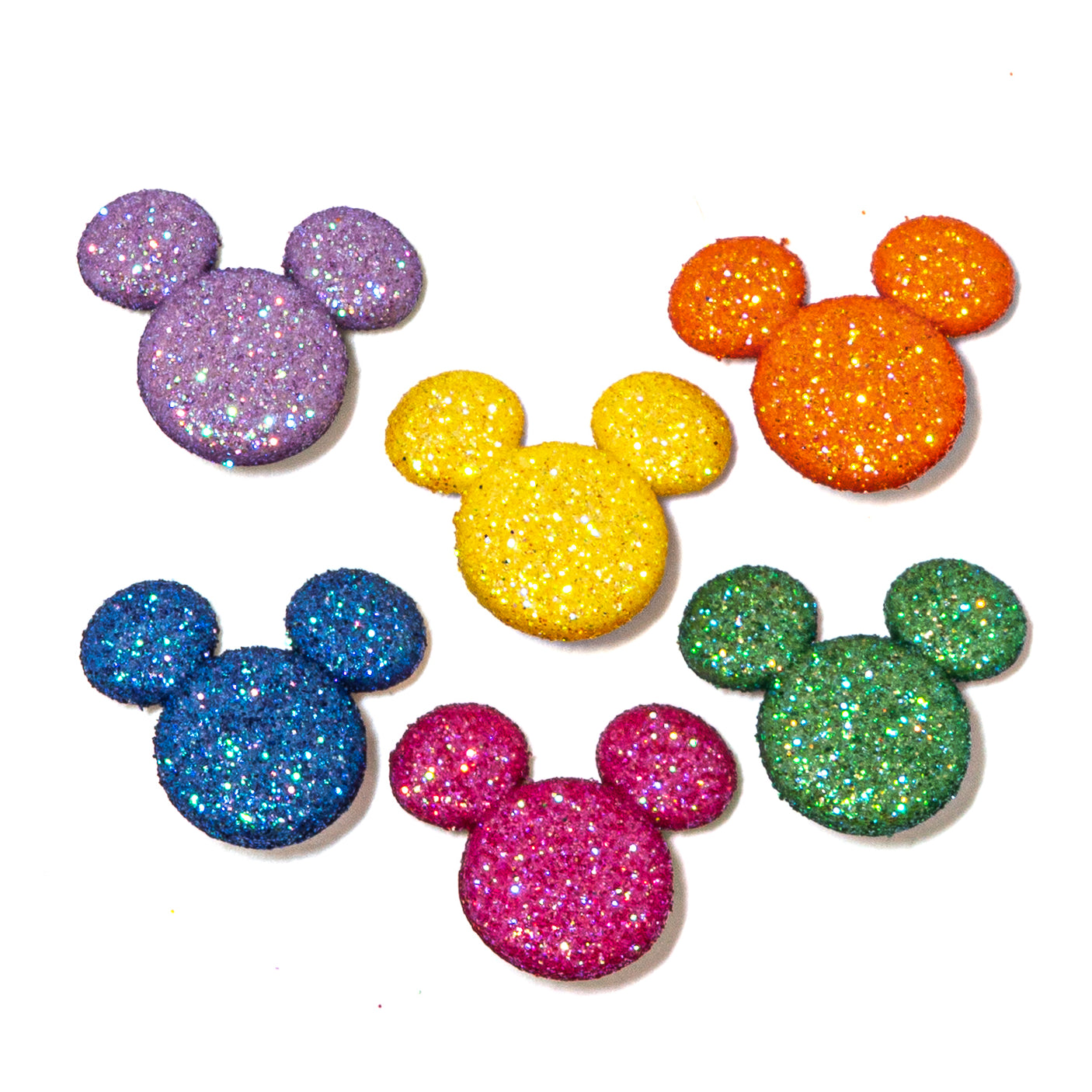 Disney Glitter Mickey Multi Color Buttons