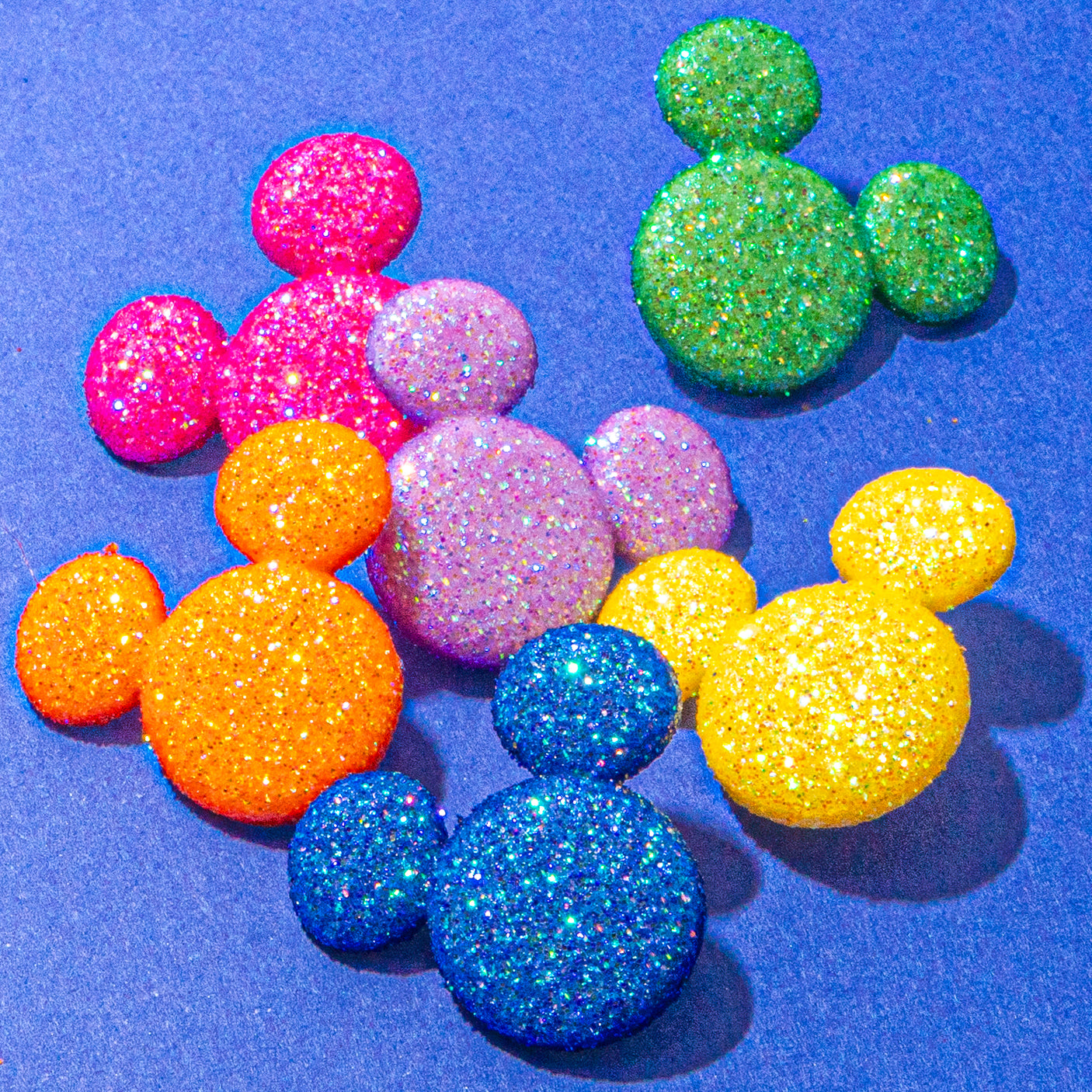Disney Glitter Mickey Multi Color Buttons
