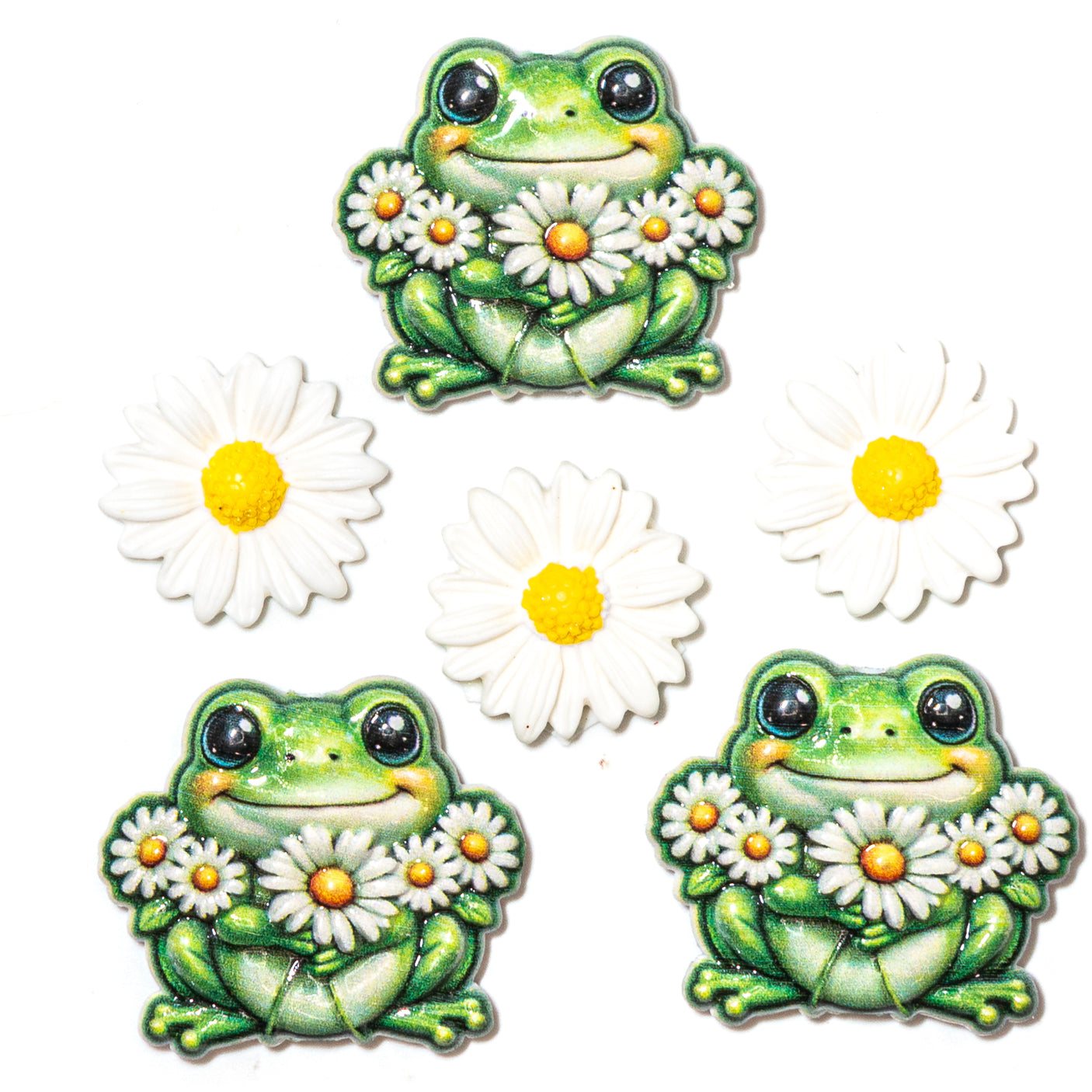 Frog Daisy Garden Craft Embellishments