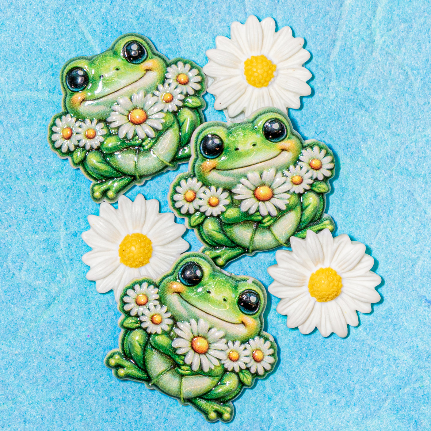 Frog Daisy Garden Craft Embellishments