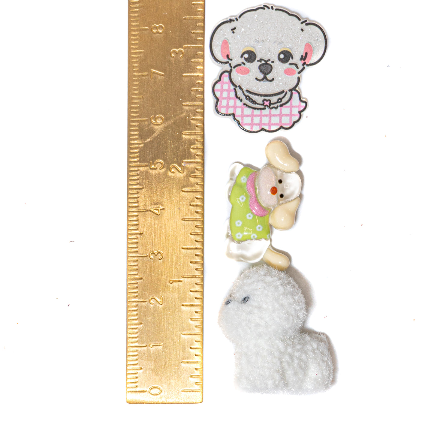 Sweet White Dogs Craft Embellishments