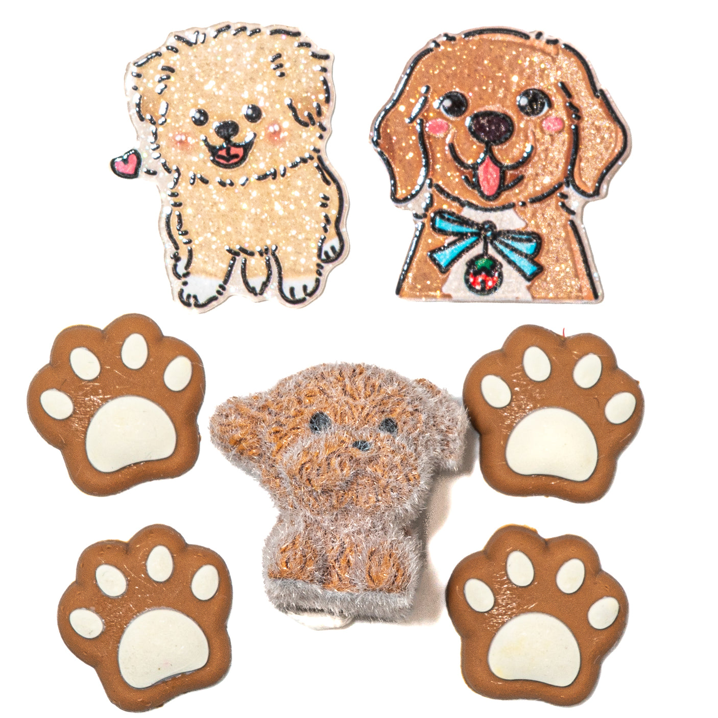 Brown Puppy Dogs Craft Embellishments