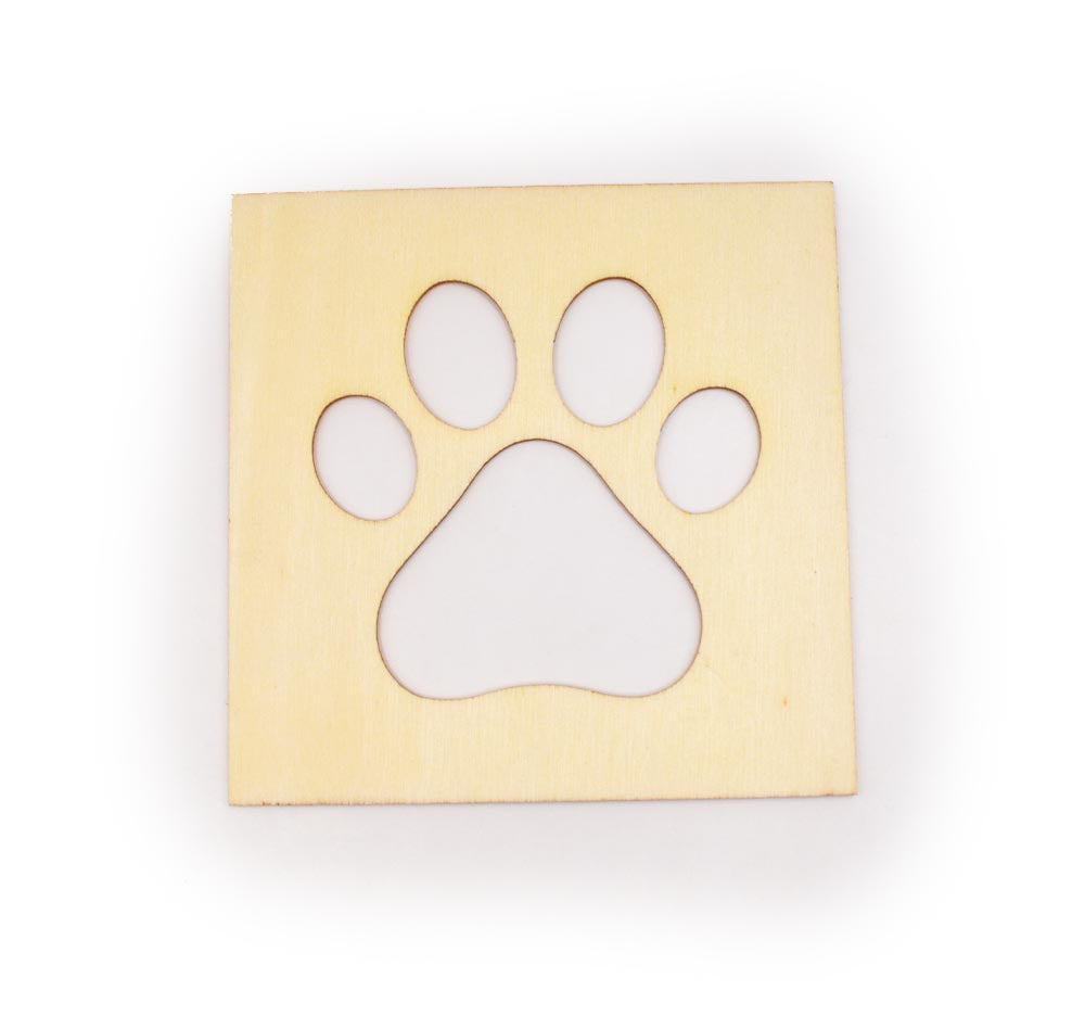 wood paw print frame for diy crafting